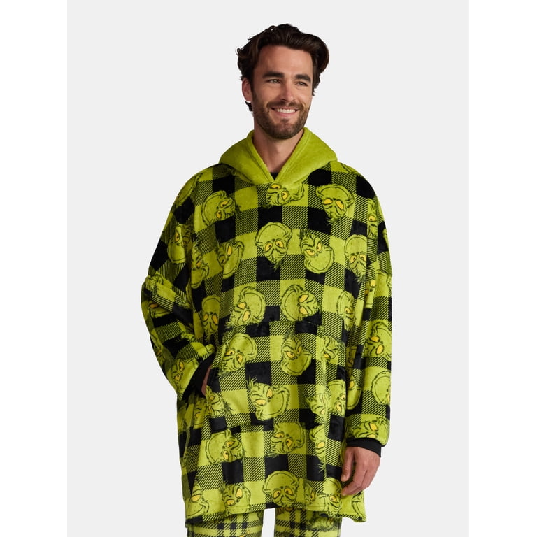 安*夫様 green clothing サイズXL Dr. Seuss Men's Grinch Superminky Lounger, One Size Fits Most