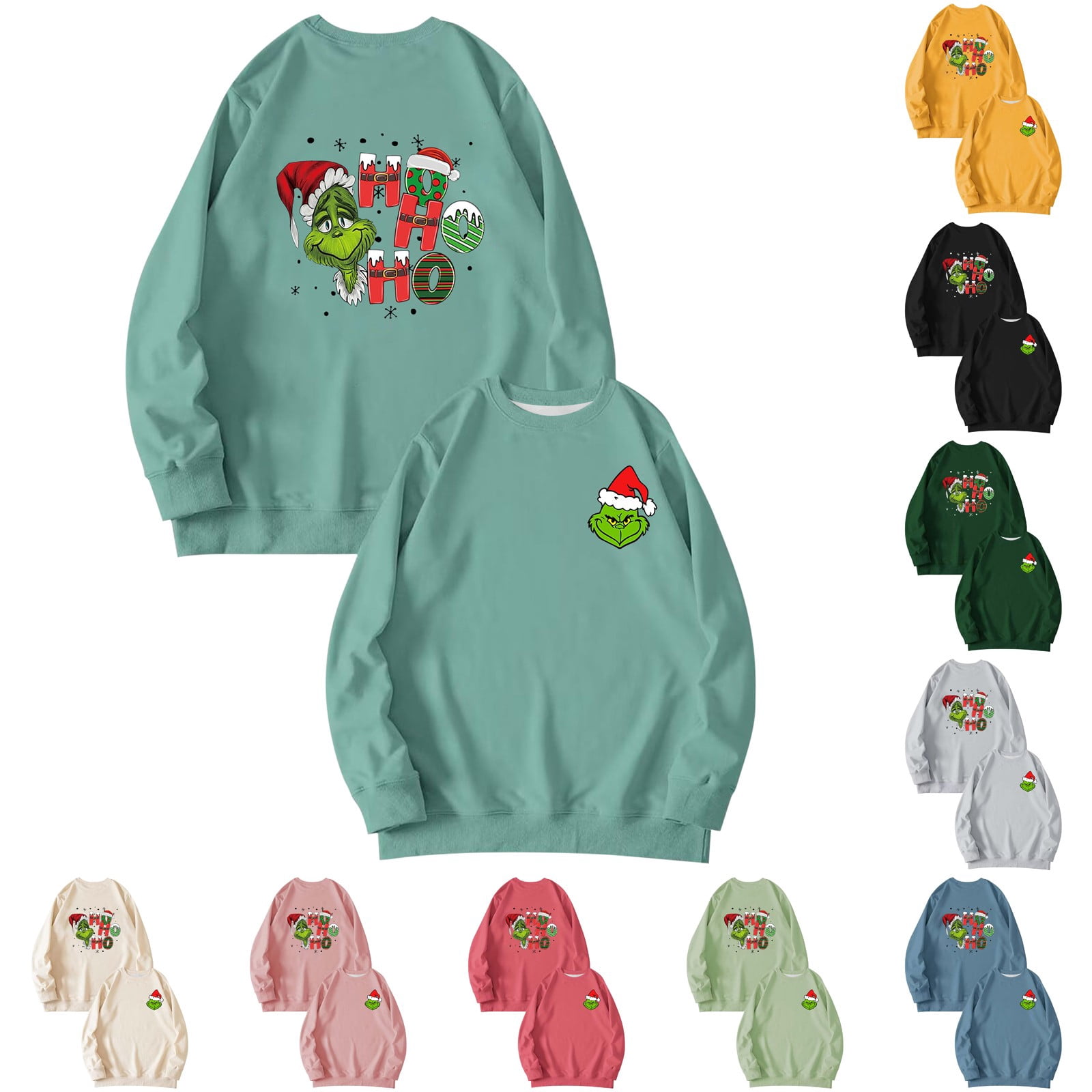 Grinch Sweater MIARHB Women's Oversized Fashion Vintage Grinch Printed