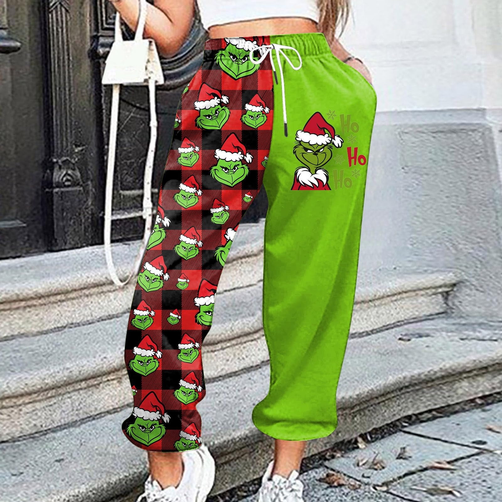 Grinch Sweatpants Christmas Sweatpants for Womens Ladies Joggers Tracksuit Bottoms Trousers Slacks Gym Jogging Sweat Pants