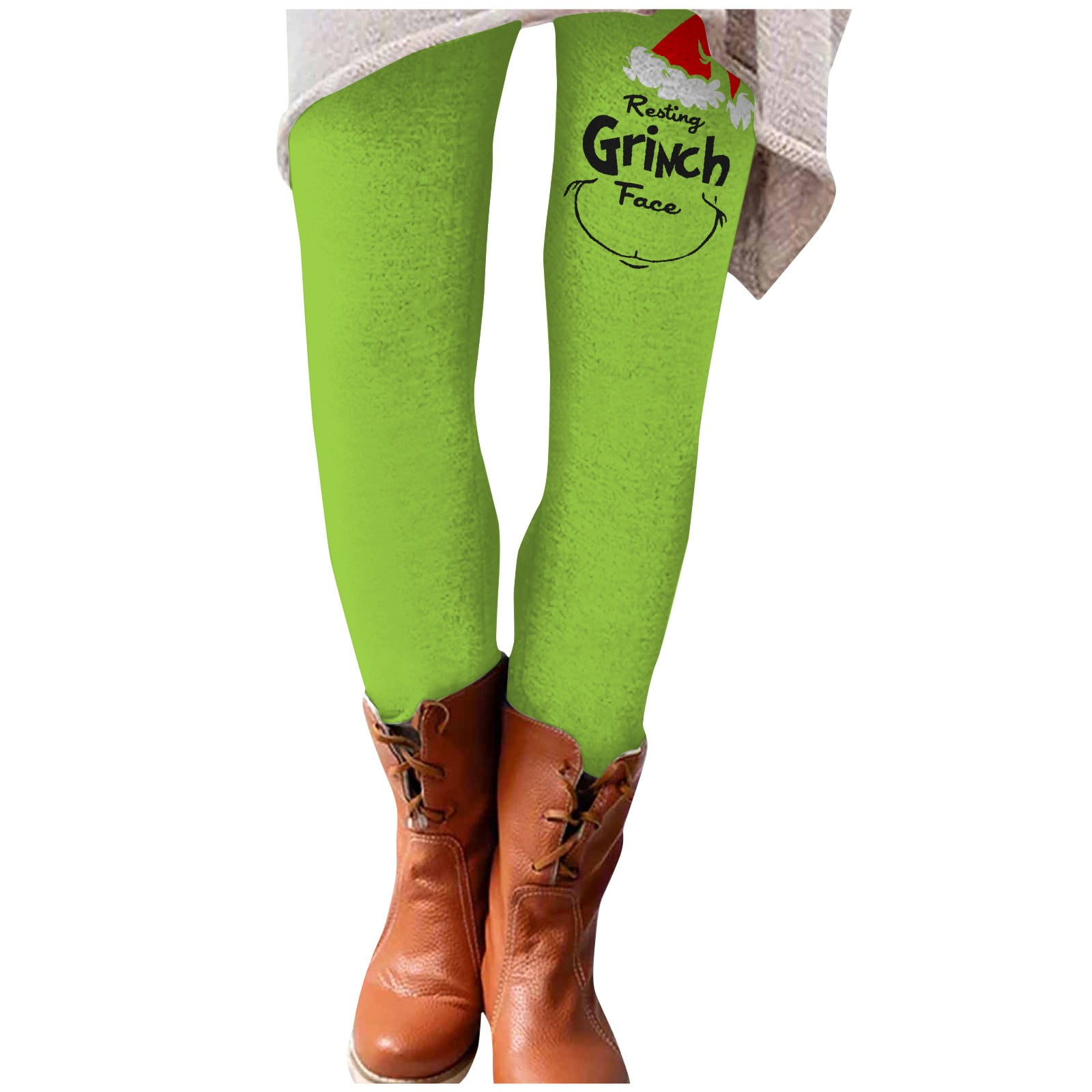 Grinch Sweatpants Christmas Grinch Printed Leggings Women's High Waist ...