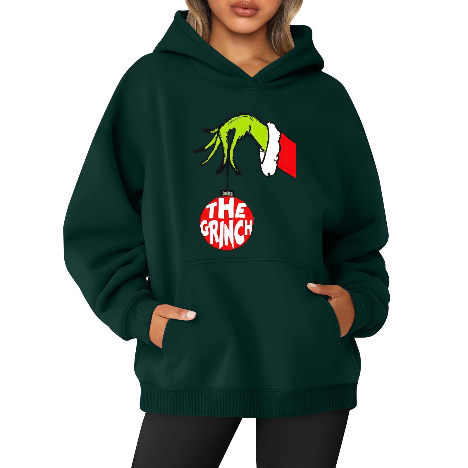 Grinch Sweatshirt,Grinch Hoodie Women,Fall Clothes for Women 2024,Ugly  Christmas Sweatshirts for Women 2024 Funny Grinch Printed Hoodies Long  Sleeve Oversized Sweaters Pullover with Pockets - Walmart Business Supplies