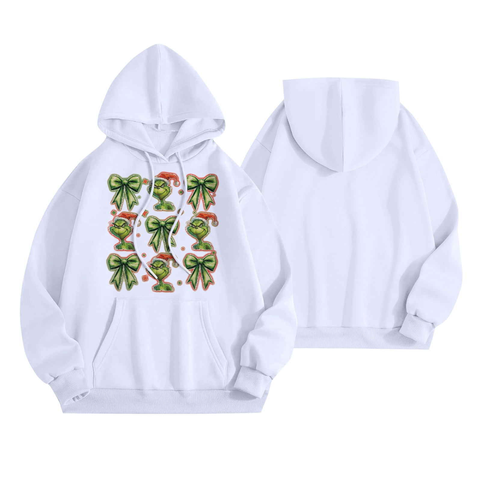 Grinch Hoodie Olive Green Long Sleeve Women's Hoodie Sweatshirt