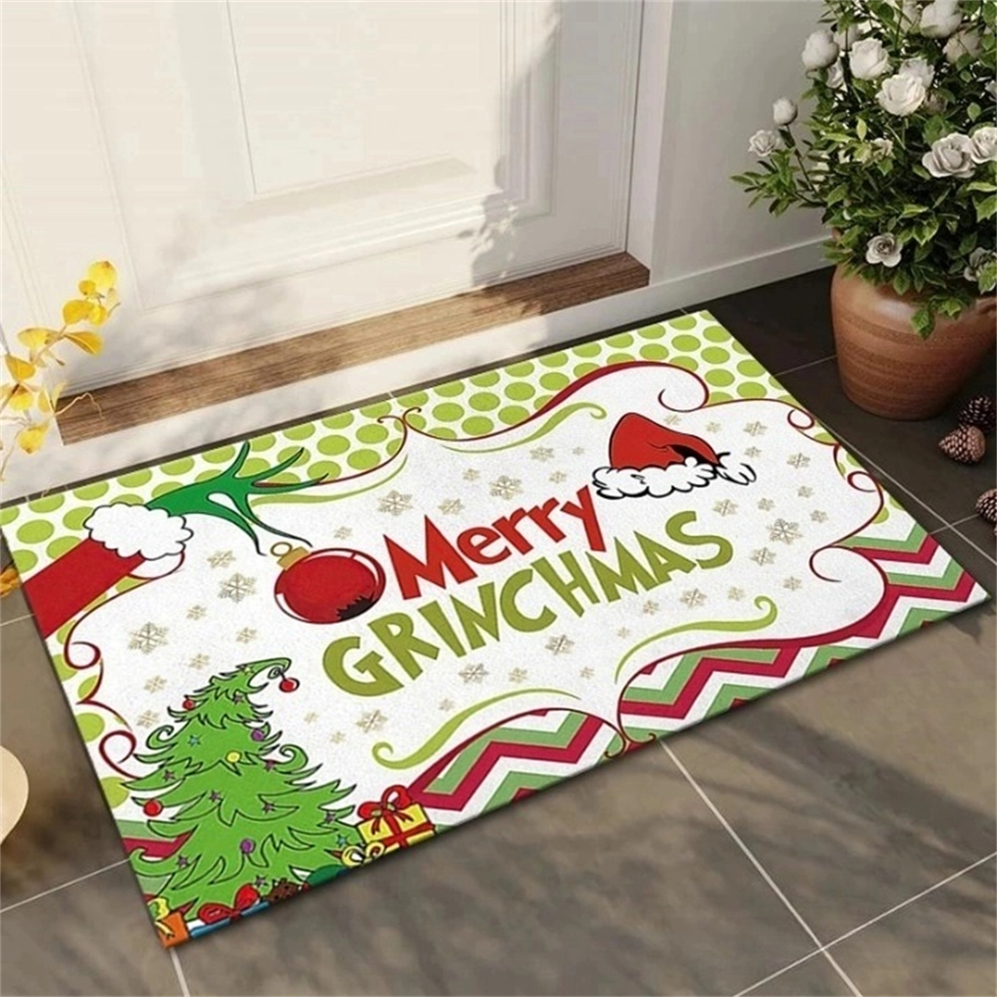 Grinch Mat,the Grinch Door Mat, Grinch Christmas Door Mat