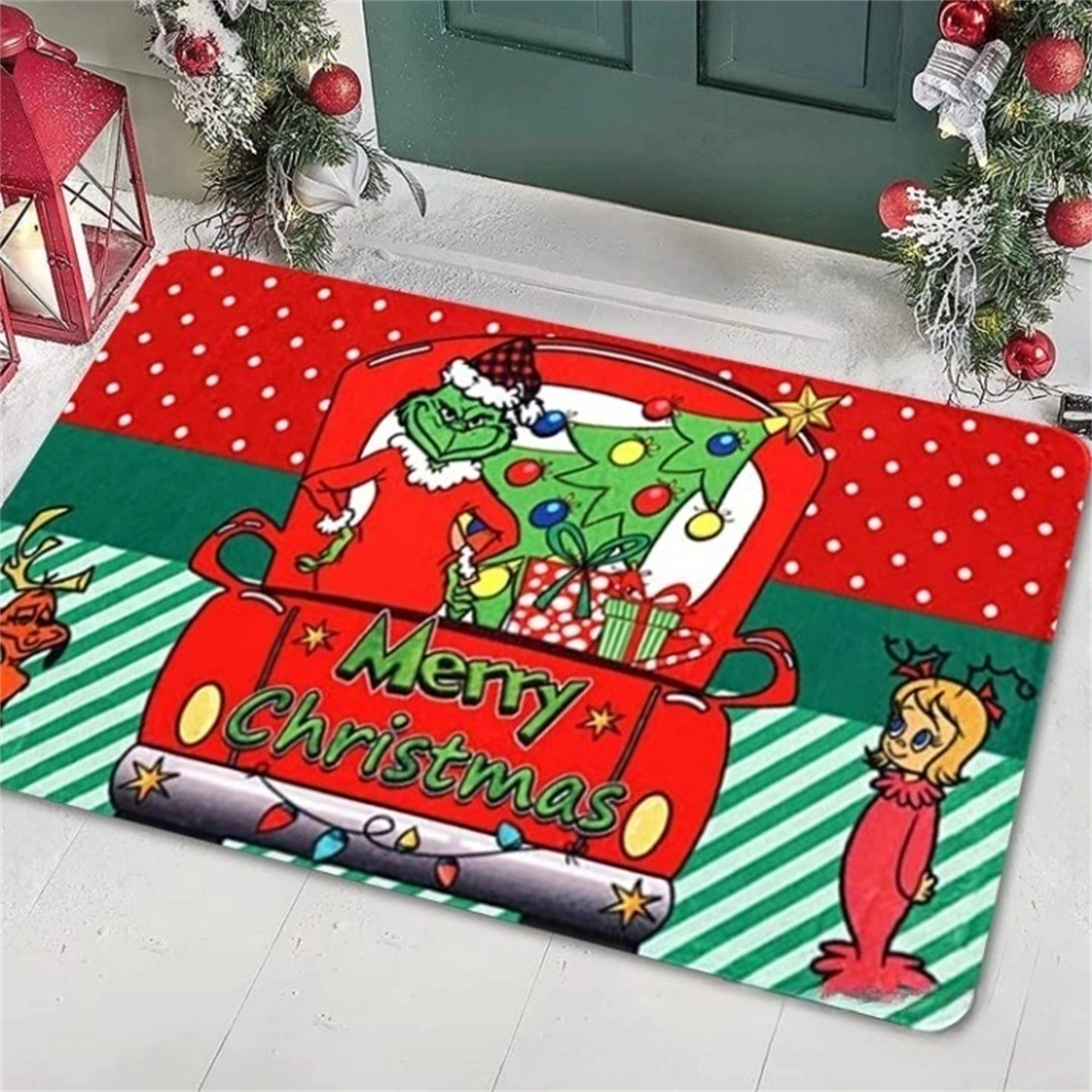 Grinch Mat,the Grinch Door Mat, Grinch Christmas Door Mat