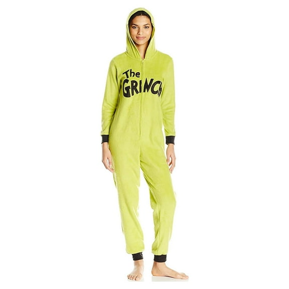 Grinch Women's Licensed Sleepwear Adult Costume Union Suit Pajama (XS-3X), The Grinch, Size: X-Large