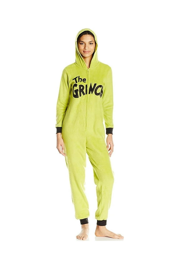 Grinch Women's Licensed Sleepwear Adult Costume Union Suit Pajama (XS-3X), The Grinch, Size: XX-Large