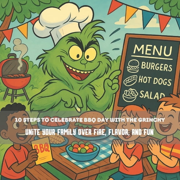Grinch's Incredible Adventures 10 Steps to Celebrate BBQ Day with the Grinchy: Unite your family over fire, flavor, and fun.: 8,5*8.5 inch 21,5*21,5 cm, (Paperback)