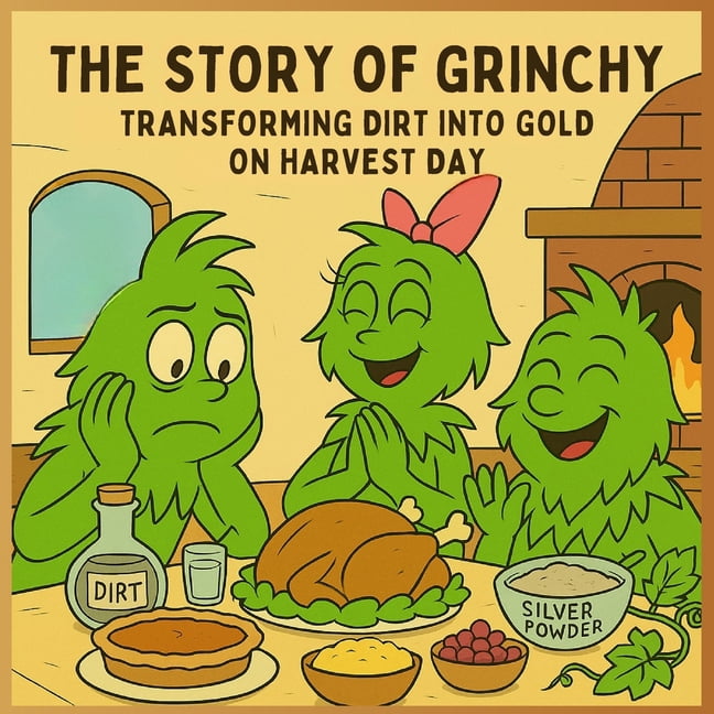 Grinch's Incredible Adventures The Story of Grinchy: Transforming Dirt into Gold on Harvest Day: Grinchy's Golden Dream on Fall Day .: 8,5*8.5 inch 21,, (Paperback)