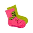 thumbnail image 1 of Grinch x Justice Girls Cozy Socks, 2-Pack, Sizes S/M-M/L, 1 of 6