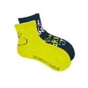 DR. SEUSS' THE GRINCH Grinch x Justice Girls Cozy Socks, 2-Pack, Sizes S/M-M/L