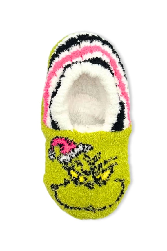 Grinch x Justice Girls Slipper Socks, 1-Pack, Sizes S/M-M/L