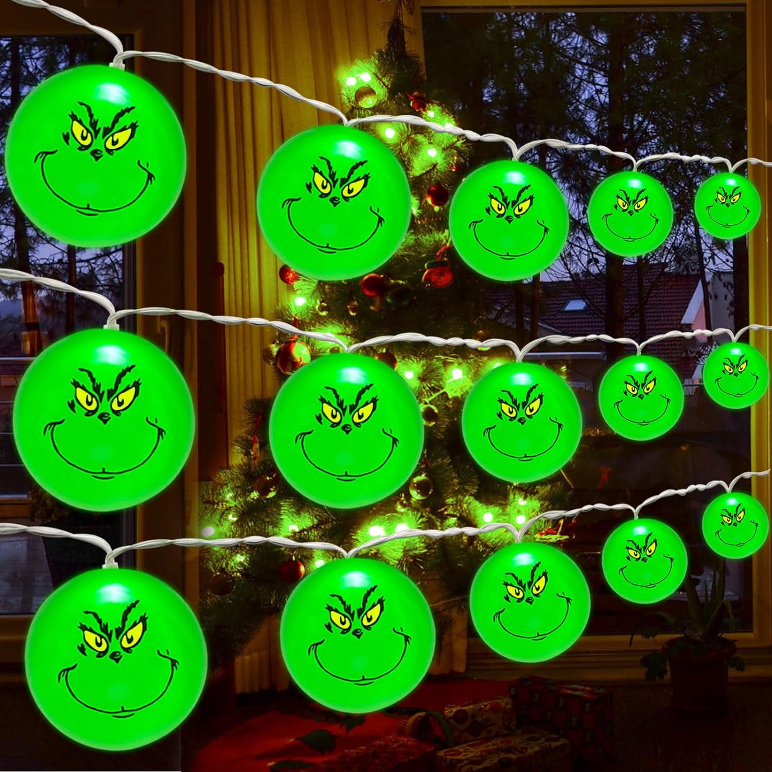 Grinchs Christmas Lights,20 LED 10 Ft Battery Liberia | Ubuy, image size:1500x1500