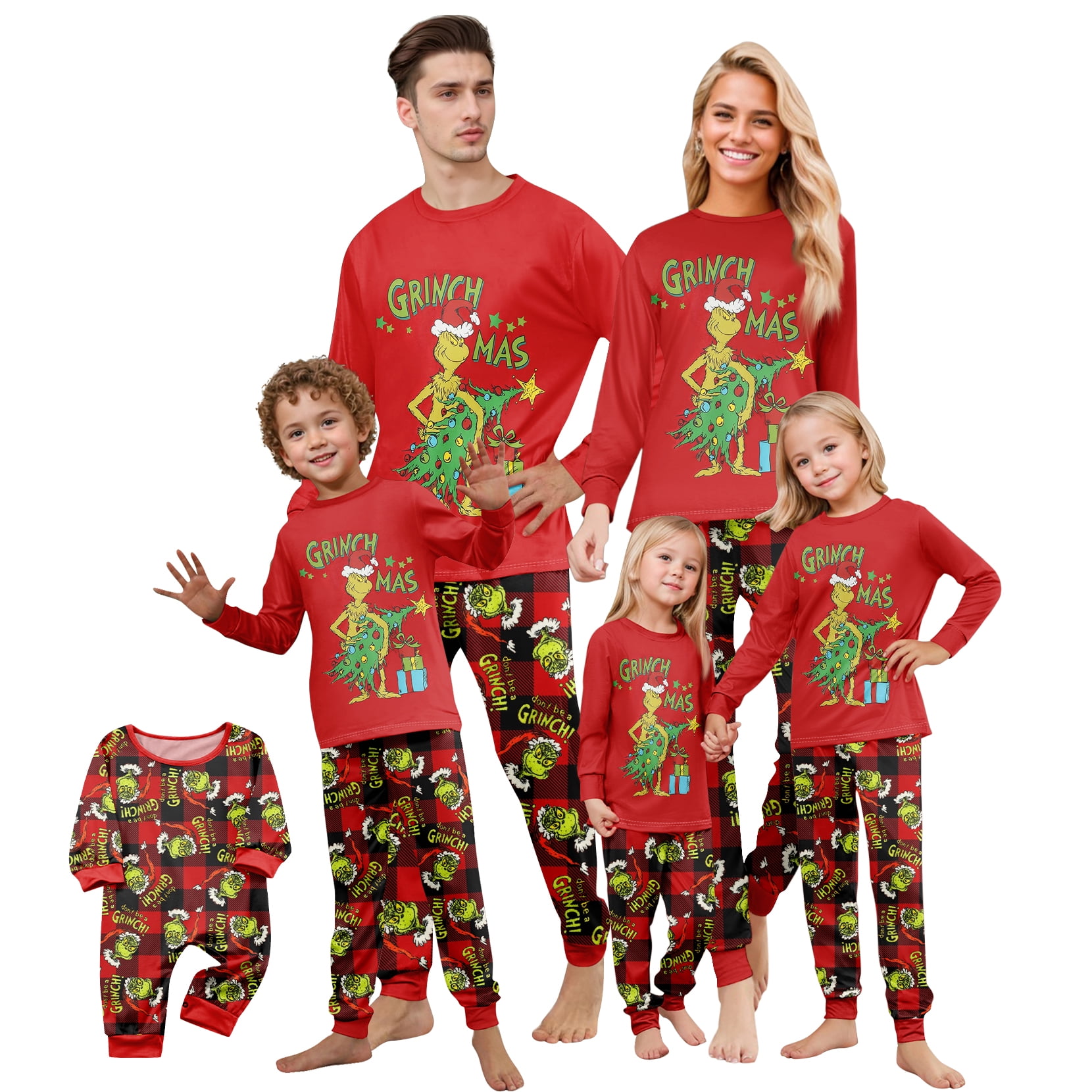 Grinchy Family Christmas Pajamas Matching Sets-Merry Grinchymas ...