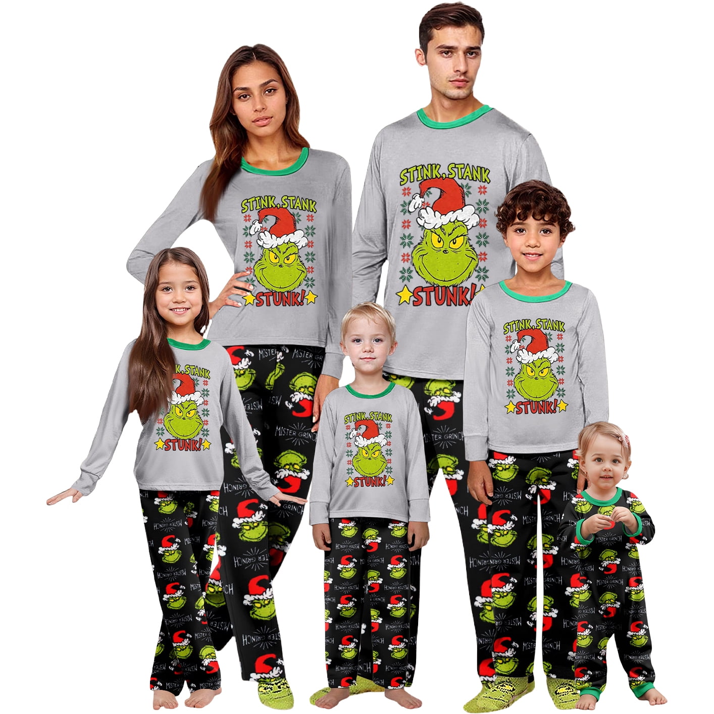 Grinchy Family Christmas Pajamas Matching Sets-Merry Grinchymas ...