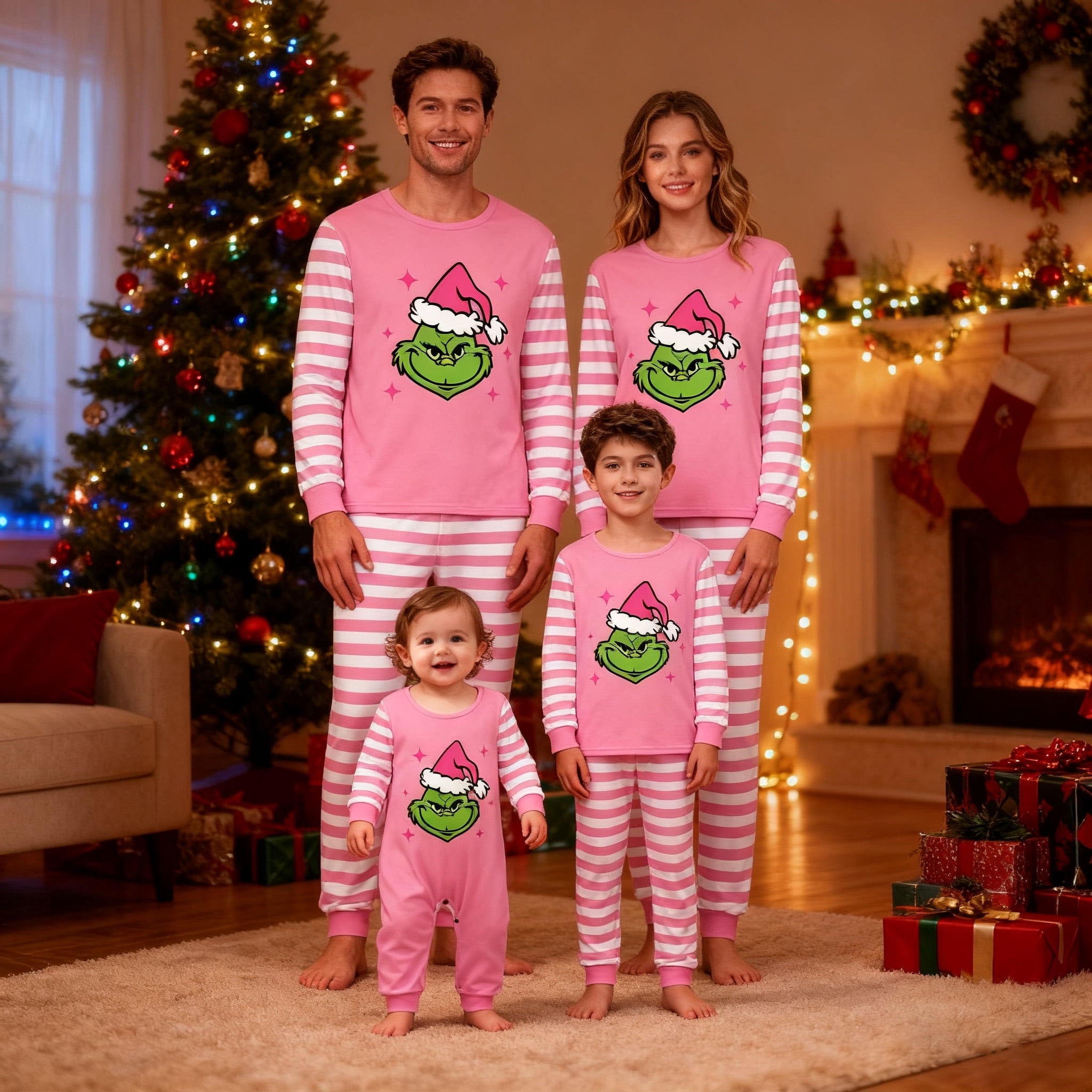 Grinchy Family Christmas Pajamas Matching Sets-Merry Grinchymas ...