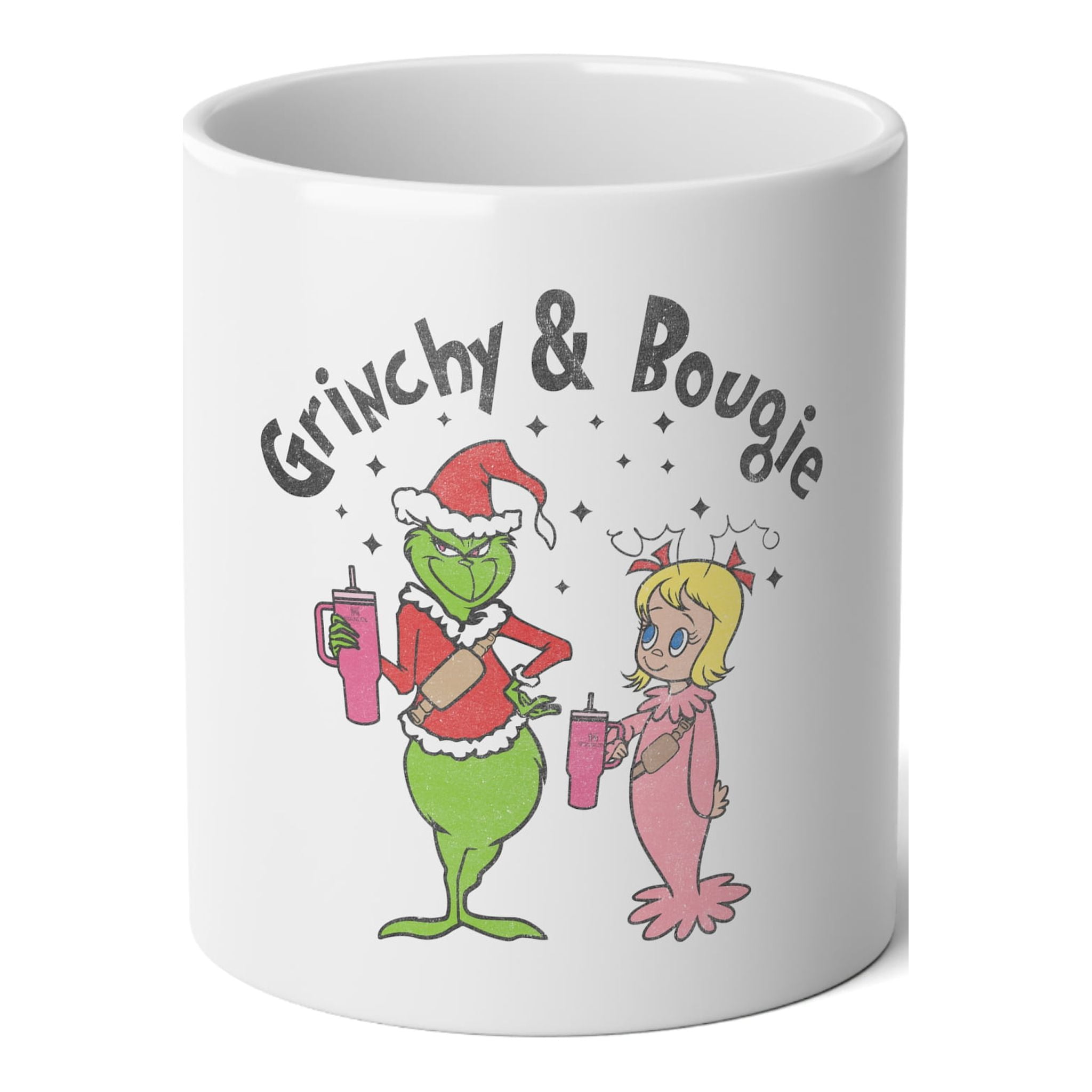 Grinchy era, boujie stanley, printed on both sides Jumbo coffee Mug, 20oz