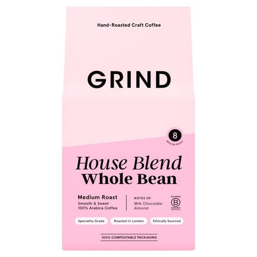 Grind 200g Whole Bean Coffee - House Blend, British Import (Pack of 2)