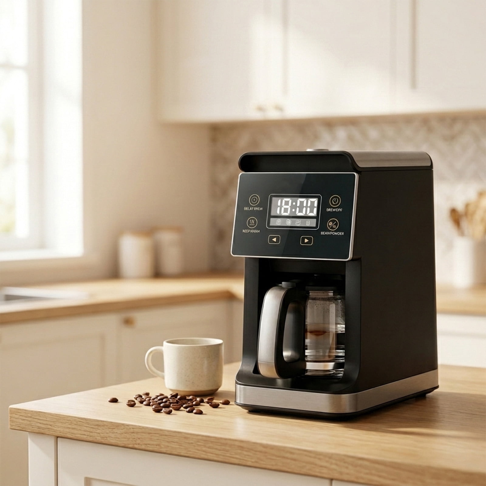 Grind and Brew Coffee Maker with Built-In Grinder, 5-Cup Programmable ...