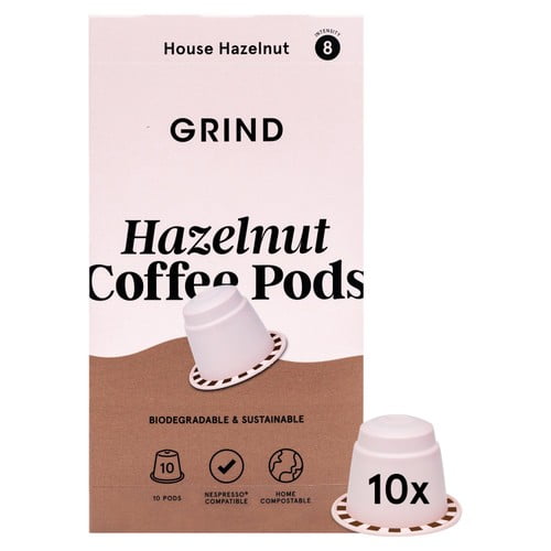 Grind Hazelnut Coffee Pods, 10 pods per pack, British Import (Pack of 3)