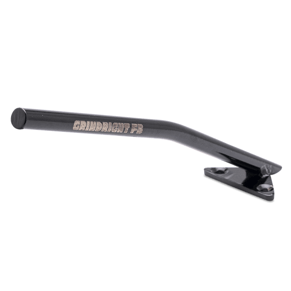 Grind Right Fingerboard Ramp - Kinked Round Mountable Pole Jam Rail Cold Rolled Steel with Hardware - Black