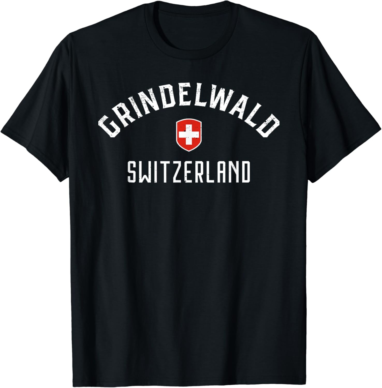 Grindelwald Switzerland T Shirt Swiss Flag Grindelwald Tee