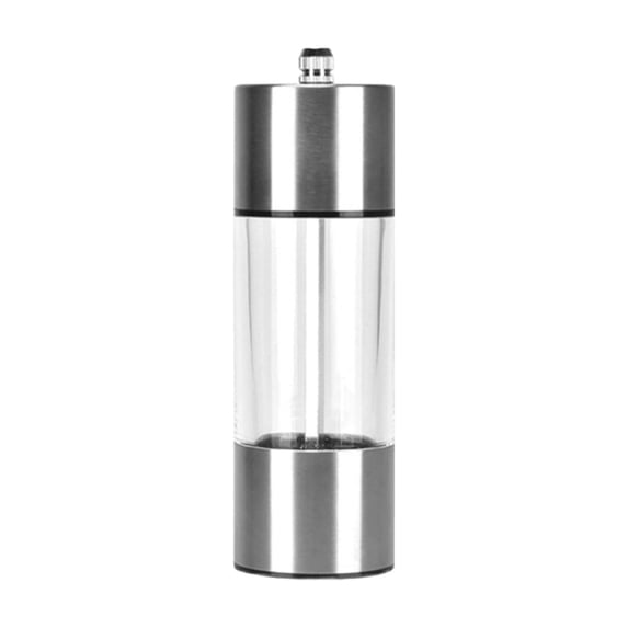 Grinder Pepper Mill, Refillable, Adjustable Coarseness Black Pepper Grinder, Stainless Steel Sea Salt Shaker with Ceramic Rotor(Seasoning not included)
