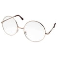 thumbnail image 1 of grinderPUNCH Round Circle Metal Frame Clear Lens Non-Prescription Men Women Adult Glasses, 1 of 5