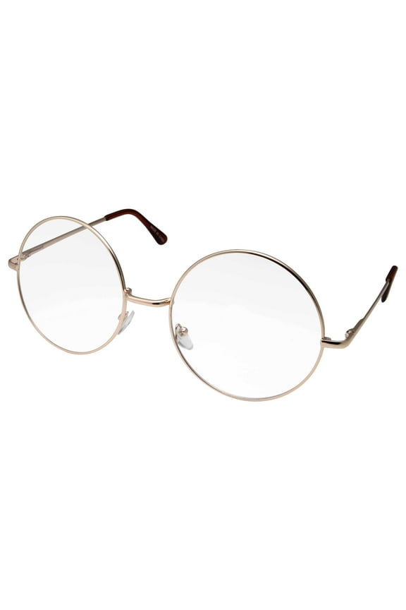 Round Circle Metal Frame Clear Lens Non-Prescription Men Women Adult Glasses
