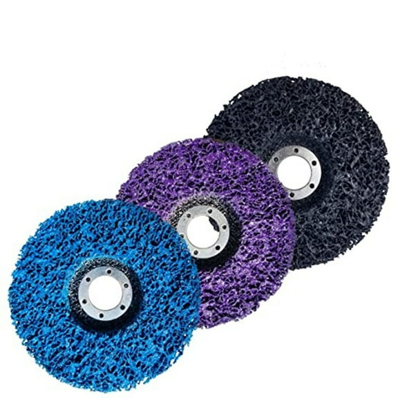 Grinder Wheel 100Mm Poly Strip Disc Wheel Paint Rust Removal Clean For Angle Grinder Abrasive Tool Accessory Replacement Blue Fangkenuo