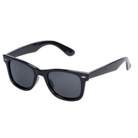 GrinderPUNCH Classic Retro Kids Sunglasses Black, Small Frame for Boys & Girls, Ages 2-12+