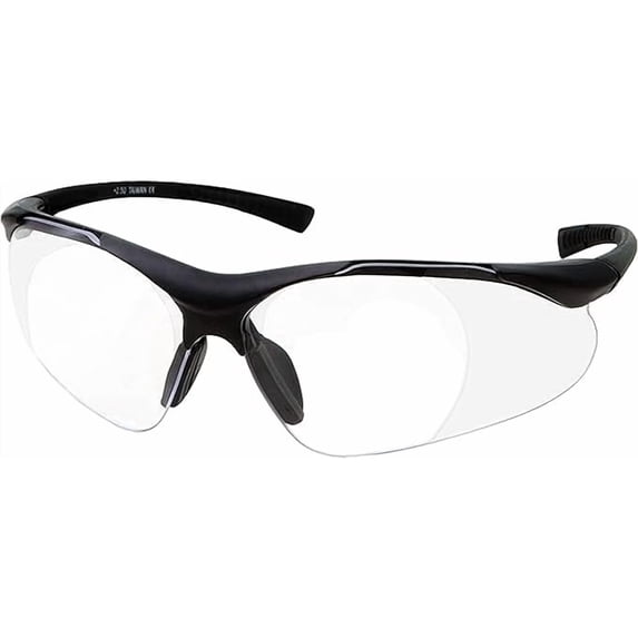 Grinderpunch Full Lens Magnification Safety Glasses Readers Impact Resistant Diopter Magnifying Reading Glasses - Clear, 2.50