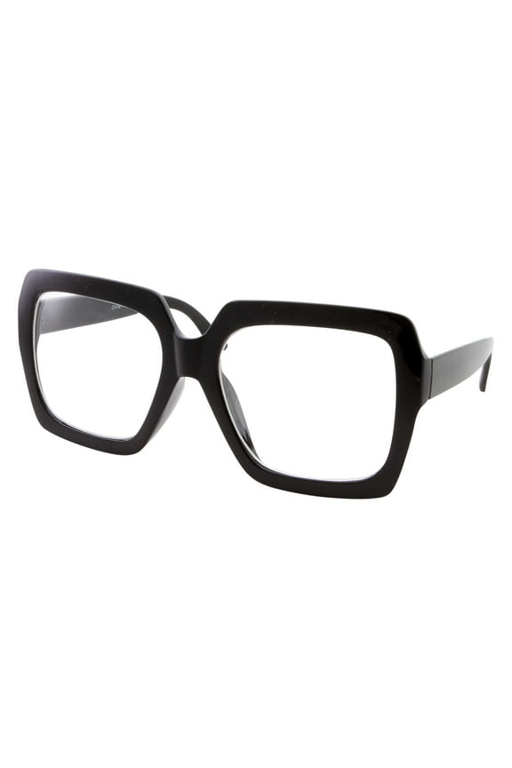 Thick Chunky XL Square Oversized Clear Lens Glasses Unisex Costume and Fashion