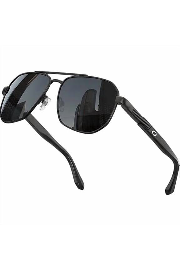 Polarized Aviator Sunglasses Men Women Retro Vintage Square Pilot Sun Glasses UV400 Protection - Black
