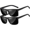 thumbnail image 1 of Grinderpunch Polarized Square Sunglasses for Men Black Designer Polarized Sunglasses Trendy Shades Sunglasses for Men UV 400, 1 of 9