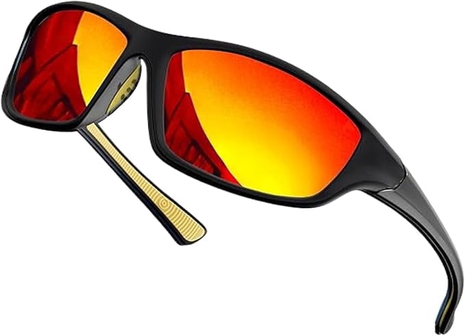 Grinderpunch Sport Polarized Sunglasses for Men & Women Baseball Running Cycling Fishing Golf Driving Shades Sun Glasses - Orange