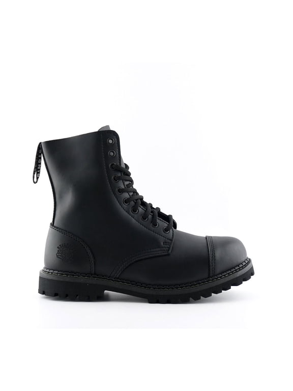 Unisex Black Military Punk Boots-Stag CS