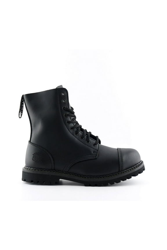 Unisex Black Military Punk Boots-Stag CS