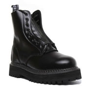 Grinders Zip & Lace Womens 8 Eyelet Lace With Zip Platform Boots In Black Size 7