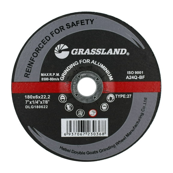 Grinding Disc, Aluminum Grinding wheel - 7" x 1/4" x 7/8" - T27 - (10 PACK)