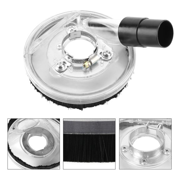 Grinding Dust Shroud, Clear Polycarbonate Cover, 80,125mm, Removable Edge For Wall Grinding