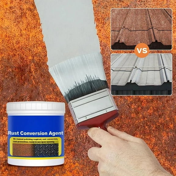 Grinding Free Metal Rust Removal & Conversion Agent, Easy-Apply Rust Inhibitor, Rust Prevention for Outdoor and Indoor Metals, Multi-Purpose Protective Coating for Auto Parts, Machinery, and Tools