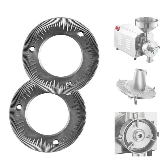 Grinding Sheets for Electric Grain Mill, 2PCS Cast Iron Dry Grinding Discs, Compatible with HN-2200/HN-3000, 5.9 Inch Size for Grains, Corn, Coffee Beans