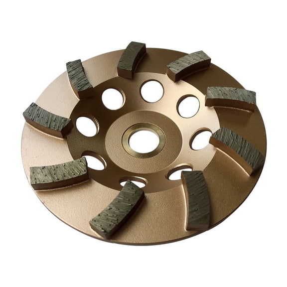 EDiamondTools Grinding Wheels for Concrete and Masonry 4.5"Dia 9 Turbo Segs 7/8-5/8" Arbor