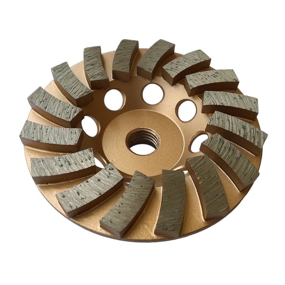 EDiamondTools 4" Diamond Grinding Wheels for Concrete or Masonry, 16 Segs, 5/8"-11 Arbor