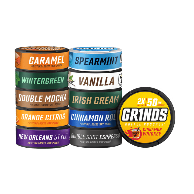 Grinds Coffee Pouches Best Flavors Pack 11 Cans Tobacco Free