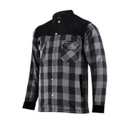 Grindstone Grey Men s Flannel Shirt is crafted from cotton and micro-mesh inner lining, making it comfortable for everyday wear or extended rides