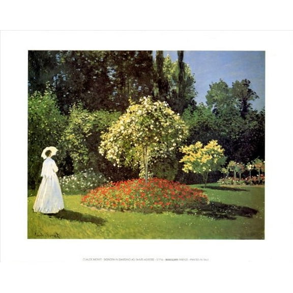 Grindstore Kunstdruck Woman in the Garden at Sainte Adresse Claude Monet, 30 x 25 cm