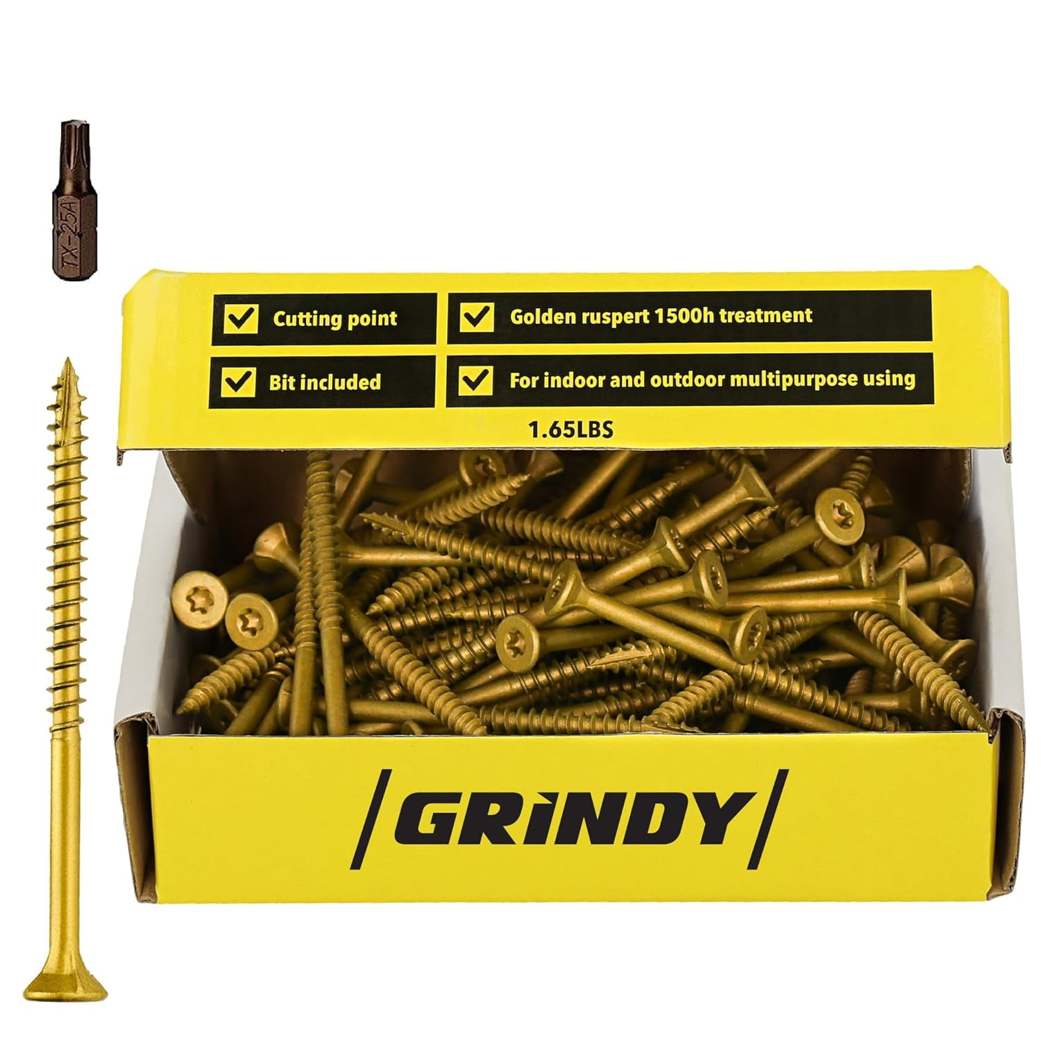 Grindy Deck Screws 10 x 3’’ (100pack/1.6LBS) Self Drilling Wood