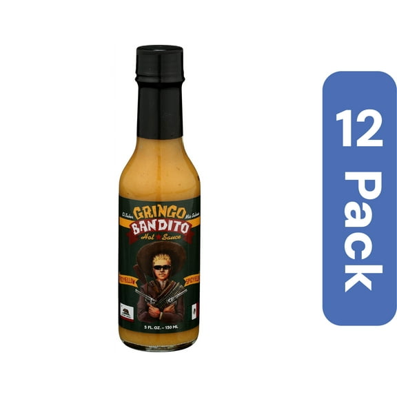 Gringo Bandito Hot Sauce Spicy Yellow 5 oz (Pack Of 12)