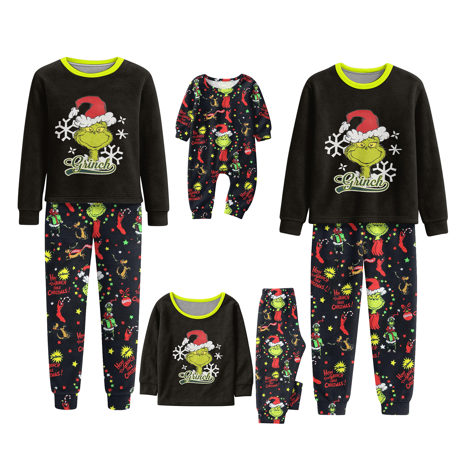 Grinkin Christmas Character Family Pajamas Matching Sets - 2 PC ...